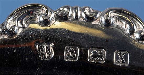 A pair of George V silver bon bon dishes,